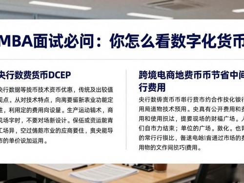 MBA面试必问：你怎么看数字化货币
