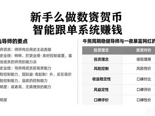 新手怎么做数字货币智能跟单系统赚钱